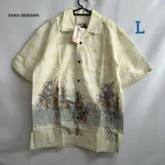 B6 PANA OKINAWA パナ 沖縄かりゆし アロハシャツ 半袖 L