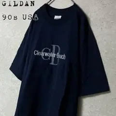 90sUSA製ギルダンGILDAN刺繍ClearwaterBeach初期タグ