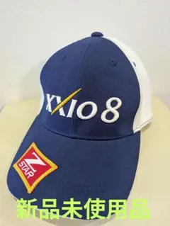 未使用 XXIO ゼクシオ ネイビー ホワイト キャップ 帽子 ロゴ入り刺繍