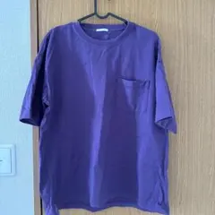 GU パープル 半袖Tシャツ ポケット付き