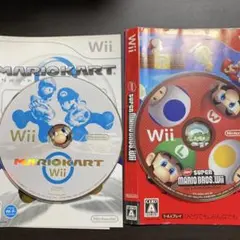 A Wii マリオカート、ニュースーパーマリオブラザーズ　ソフトのみ　2点セット