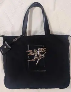 極美品PIERO GUIDIピエログイディ天使エンブレム本革ナイロントートバッグ