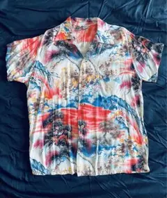 最高峰 名品 50s 初期タグ Lauhala ラウハラ アロハシャツ 和柄