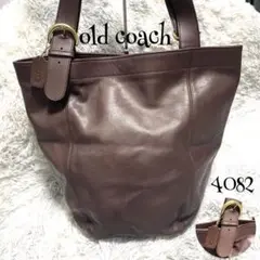 t0179【オールドコーチ】USA オールレザー トートバッグ 4082 バケツ