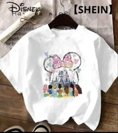 【夏服セール】ミニーとプリンセスがプリントされた半袖TシャツMサイズ《新品》