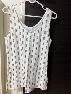 TOMMY HILFIGERパイナップル柄タンクトップ ホワイトS タグ付き