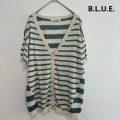 B.L.U.E ビーエルユーイー　半袖　カーディガン　Ｍ