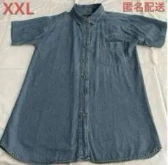 XXL 半袖　デニムシャツ　ボタンダウンシャツ　Blue Generation