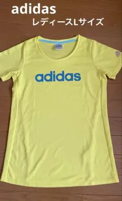 adidas イエロー メッシュ Tシャツ