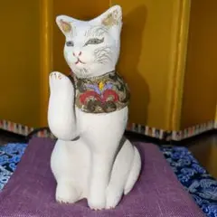 招き猫　蝉丸　右手上げ