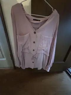 Heather ピンク 五分袖シャツ