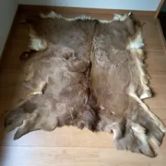 エゾ鹿革のラグマット