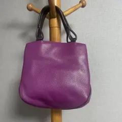 パープルレザーショルダーバッグ