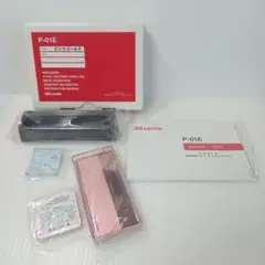 「新品未使用」NTT ドコモ P−01E ピンクゴールド ガラケーセット
