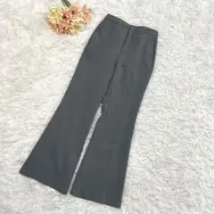 GU フレアパンツ スラックス きれいめ グレー Mサイズ