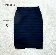【UNIQLO】タイトスカート S ボーダー ストレッチ素材 美シルエット