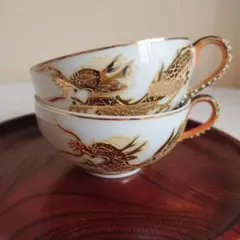 【アンティーク】九谷焼　芸者カップ　龍　エッグシェル　カップ＆ソーサー　一客 il_1080xN.2747170736_a715.jpg