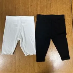 美品　ベビーレギンス 70cm ホワイト・ブラック 2色セット