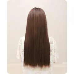 ロング 襟足ウィッグ ストレート 60cm ダークブラウン