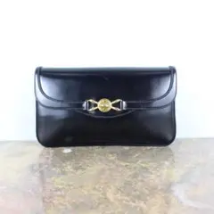 GUCCI オールドグッチロゴレザークラッチバッグ