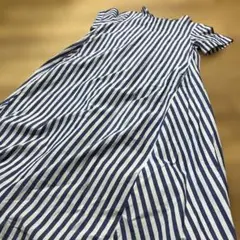 SM2 ストライプ 半袖ロングワンピース
