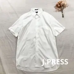 【美品】J.PRESS ジェイプレス 半袖ワイシャツ ボタンダウン ホワイトXL