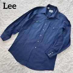 Lee ウエスタンシャツ　薄手　メンズ　長袖シャツ ヴィンテージ 海外古着 青