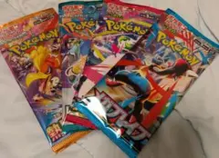 ポケモンカード、メガシンフォニア、メガブレイブ他、未開封4パック
