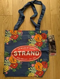 STRAND 花柄トートバッグ ネイビー