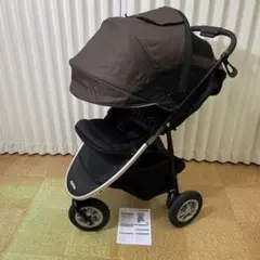 クリーニング済☆綺麗☆アップリカ スムーヴ ハイシート 3輪 ストライドブラウン