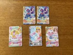 アイカツカード　ミニ カード 神崎美月 星宮いちご姫里マリア 5枚セット