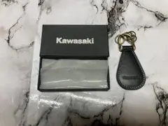Kawasaki カワサキ オイルドレザーキーホルダー