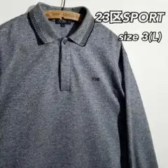 未着用品★23区SPORT 長袖 鹿の子ポロシャツ 23区スポーツ 綿100