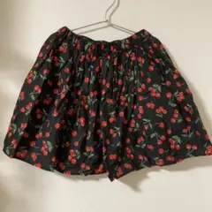 グローバルワーク チェリー柄スカート 黒 XXL140程度