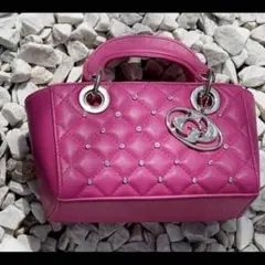 GYDA GD charm quilting bijou mini BAGピンク