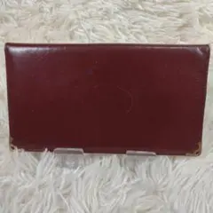 Cartier レザー 長財布 札入れ ボルドー 0715 2