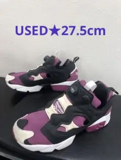 ■USED★27.5cm★リーボック インスタポンプフューリー★パープル★ベリー