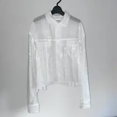 〈新品〉JUNYA WATANABE スパンコールジャケット シャツ 白