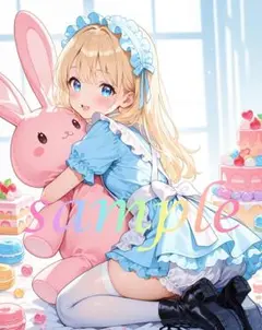 c339 かわいい イラスト アニメ A4ポスター 金髪 アリス