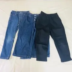 GU パンツ　3着まとめ売り　デニム　ジーンズ　女の子　キッズ　子供　小学生