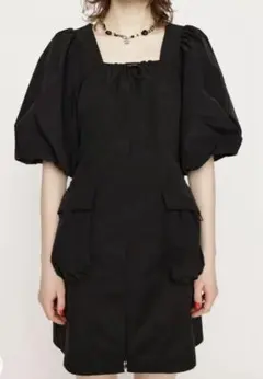 OPEN HEM SPINDLE DESIGN ショートワンピース