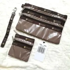 タグ付き レスポートサック × ひとりっぷ  3ZIPポーチセット ZIP POUCH SET3ヒトリップカグヤブラック（ポーチ）｜LeSportsac