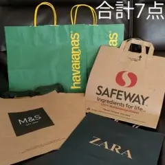 M＆S ZARA SAFEWAY　海外　紙袋　ショッパー　レア　新品　未使用