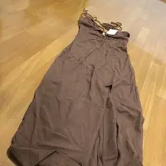 未使用　ZARA ブラウン ノースリーブ ワンピース Sサイズ