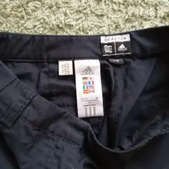 00s adidas 七分丈 ブラックカーゴパンツ Lサイズ