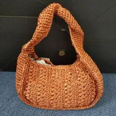 【ZARA】グリッター入り編み込みバッグ　未使用タグ付き
