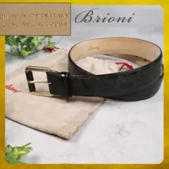 BRIONI 極上のスポーツコート　洒落た本クロコ革ベルト装飾　カスタム品 BRIONI 極上のスポーツコート 洒落た本クロコ革ベルト装飾