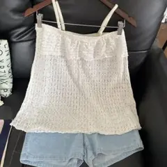 Fancy様　水着の上に着る　ホワイトレース、サーフパンツ