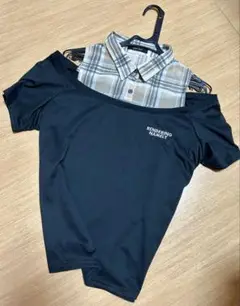 オフショルダー Tシャツ RENDERING NAMELY 黒