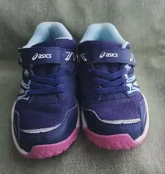asics キッズシューズ レーザービーム　ネイビー/ピンク 17.0